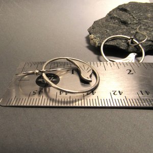 Swingy Argentium Silver Bird  Earrings