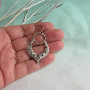 Sterling Silver Lotus Earrings, Exotic Tribal Inspired Jewelry
