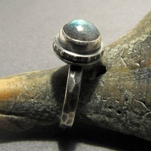 Sterling Silver Labradorite Ring Size 6, 6.25, 6.5, 7, 7.25, 7.5