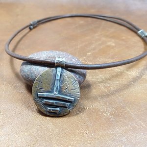 Unisex Mixed Metal Pendant — Earth Ground Amulet Necklace For The Modern Pathwalker