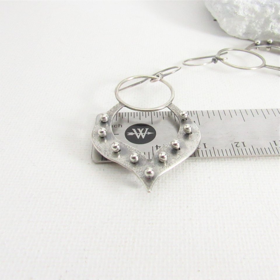 Sterling Silver Lotus Earrings, Exotic Tribal Inspired Jewelry